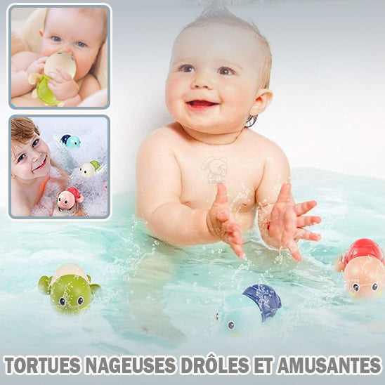 Plaisir Aquatique avec Tortues Nageuses Bain Douche