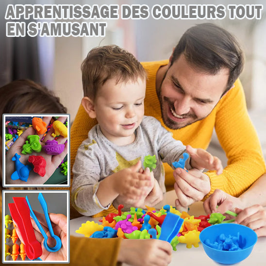 Apprendre, Famille, Couleurs | Jeu d'Association De Couleur