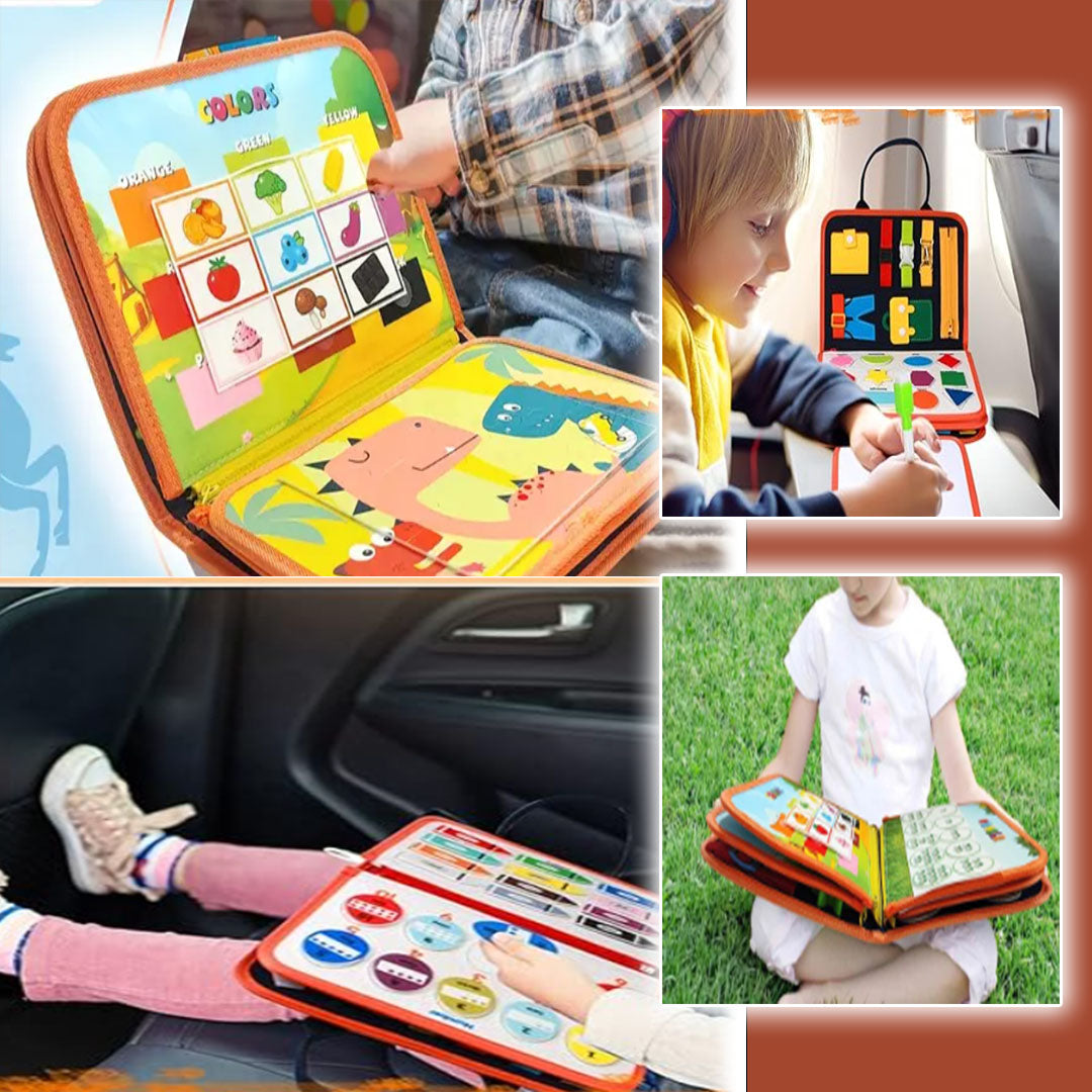 Planche de jeu Montessori pour tout-petits, livre en tissu 3D pour