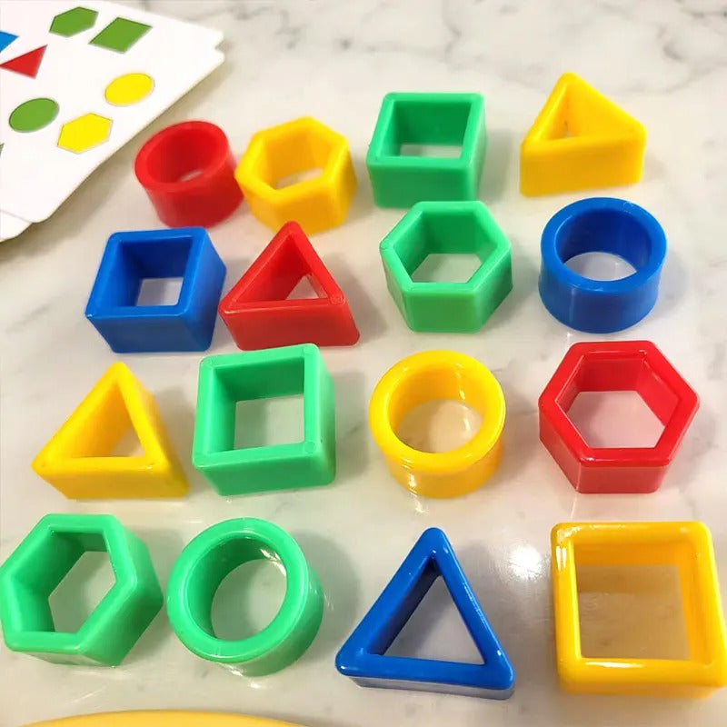 Enseignement ludique des couleurs et polygones| Puzzle 3D de Forme Géométrique